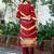Women Leheriya Dyed Regular Pure Silk Kurta with Trousers & With Dupatta