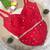 Red navratri rayon silk blend mirror work blouse