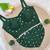 Green navratri rayon silk blend mirror work blouse