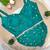 Teal navratri rayon silk blend mirror work blouse