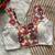 White navratri magic cotton blend blouse with mirror work