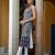 Floral Printed V-Neck Sleeveless Straight Kurta