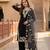Black Color Embroidery Work Fuax Georgete Salwar Suit