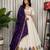 White Embroidery and sequins Aari mirror Silk Blend Lahenga Choli Set 