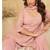 Baby pink georgette full stitched sharara suits free size upto 42