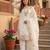 White Color Embroidery Work Fuax Georgete Salwar Suit
