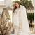 White Color Embroidery Work Fuax Georgete Salwar Suit