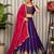 Purple Embroidery and sequins Aari mirror Silk Blend Lahenga Choli Set 