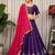 Purple Embroidery and sequins Aari mirror Silk Blend Lahenga Choli Set 