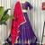 Purple Embroidery and sequins Aari mirror Silk Blend Lahenga Choli Set 