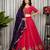 Rani Pink Embroidery and sequins Aari mirror Silk Blend Lahenga Choli Set 