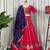 Rani Pink Embroidery and sequins Aari mirror Silk Blend Lahenga Choli Set 