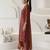 Maroon printed cotton blend stitched floral print kurta set with dupatta for women