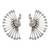 Silver plated pearl peacock motif ear cuffs