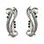 Emerald green stones peacock head ear cuffs