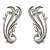 Silver plated pearl peacock head ear cuffs