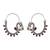 Ruby red stones kundan hoop earrings