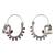 Ruby red stones kundan hoop earrings