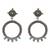 Silver plated aqua blue stones stud earrings