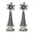 Silver plated white pearl dangler drop earrings