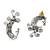 Green stones kundan swirling peacock ear cuffs