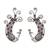 Ruby red stones kundan swirling peacock ear cuffs