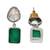 Silver plated emerald green moissanite drop earrings