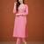 Women's Gorgeous Cotton Blend Embroidery Straight Kurta with Pant And Dupatta Set