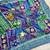 Blue Color Designer Ajarakh Print Fancy Aari Zari Work With Real Mirror Work Silk Blend Saree 