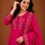 Women's Beautiful Embroidery Work Viscose Silk Fabric A-line Kurta Pant and Dupatta Set