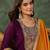 Women's Gorgeous Embroidery Work Vichitra Silk Fabric Flared Anarkali Pant and Dupatta Setc