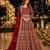 Maroon embroidered net semi stitched anarkali suit