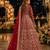 Maroon embroidered net semi stitched anarkali suit