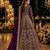 Purple embroidered net semi stitched anarkali suit