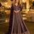 Purple georgette embroidered semi stitched salwar suit