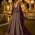 Purple georgette embroidered semi stitched salwar suit