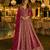 Dark pink georgette embroidered semi stitched salwar suit