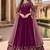 Purple embroidered adda silk semi stitched anarkali suit