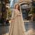Mehendi embroidered net semi stitched anarkali suit