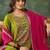 Women's Gorgeous Embroidery Work Vichitra Silk Fabric Flared Kurta Pant and Dupatta Set