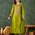 Women's Gorgeous Embroidery Work Vichitra Silk Fabric Flared Kurta Pant and Dupatta Set