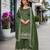 Green embroidered gold crush semi stitched salwar suit