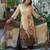 Women Floral Printed Regular Chanderi Silk Kurta with Trousers & With Dupatta