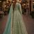 Green embroidered net semi stitched anarkali suit