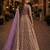 Purple embroidered net semi stitched anarkali suit
