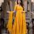 Yellow silk blend lace kurta set