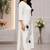 White rayon embroidered kurta set