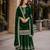 Dark green premium georgette embroidered semi stitched salwar suit