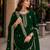 Dark green premium georgette embroidered semi stitched salwar suit