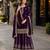 Purple premium georgette embroidered semi stitched salwar suit